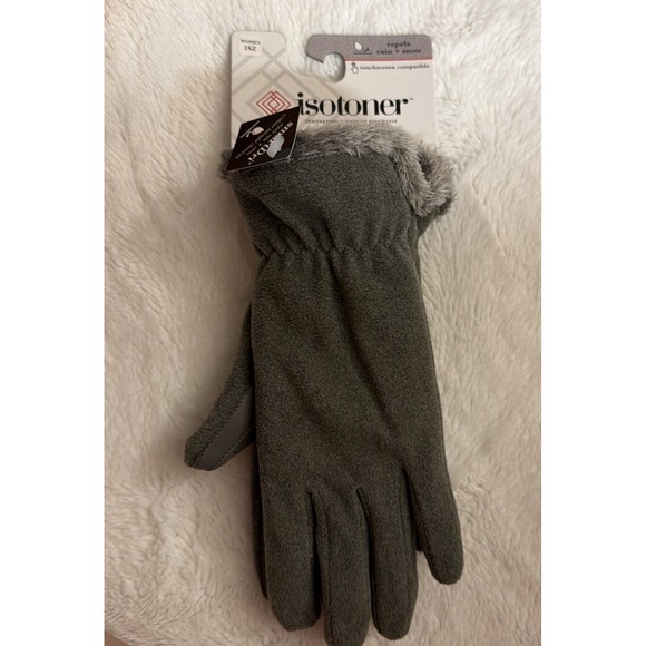 isotoner Accessories - ISOTONER GLOVES WOMEN'S SMART DRI/SMART TOUCH GREY ONE ONE SIZE POLYSTER/SPANDEX